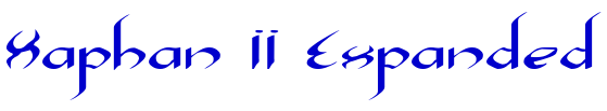 Xaphan II Expanded लिपि
